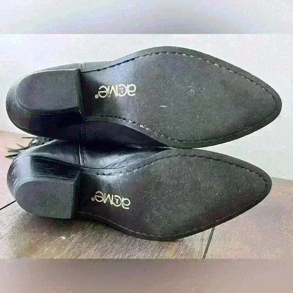 Vintage Acme Fringe Western Boots Made in Mexico Womens size 5 - Picture 9 of 10